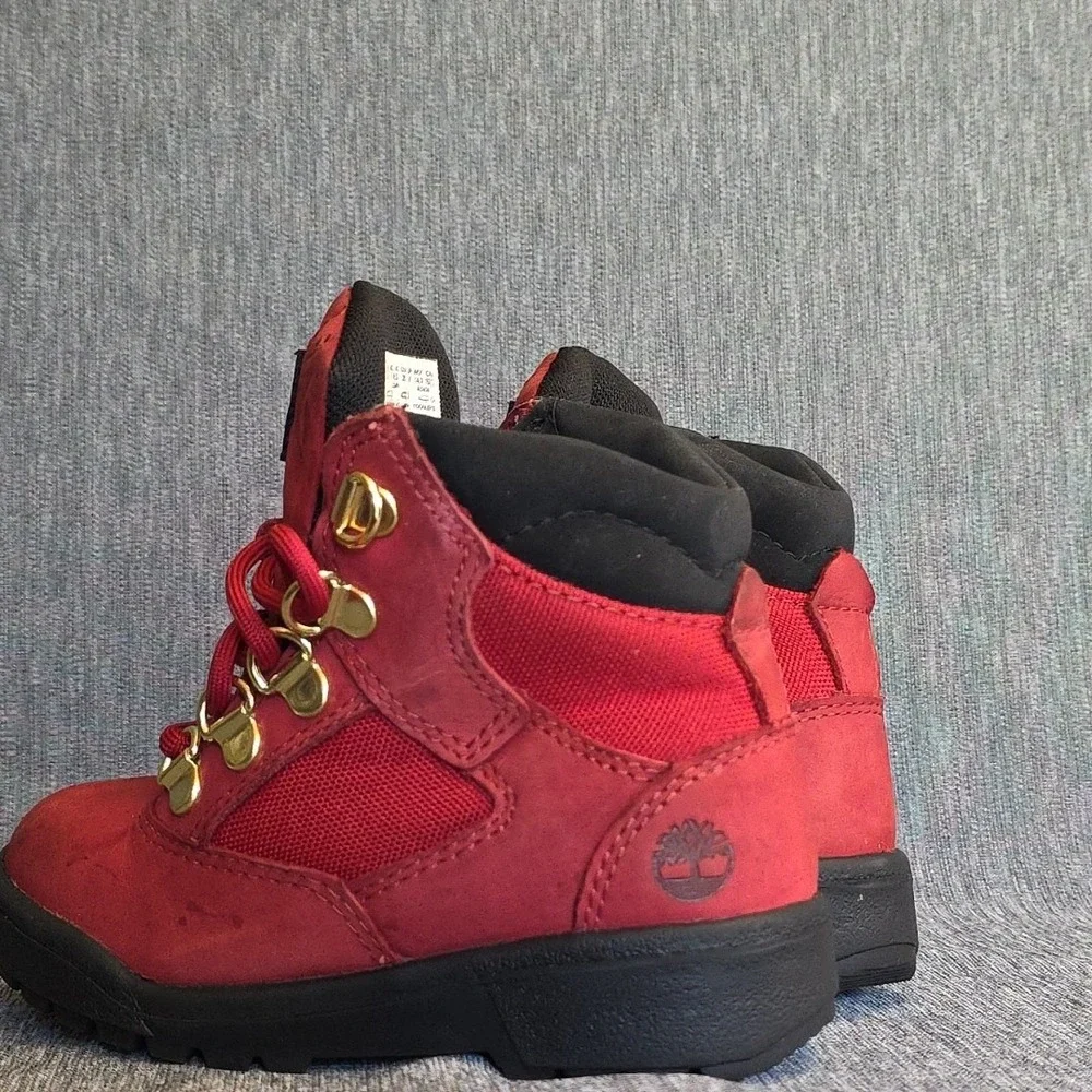 Timberland Toddlers Size‎ 9 Retro Red Lace Up